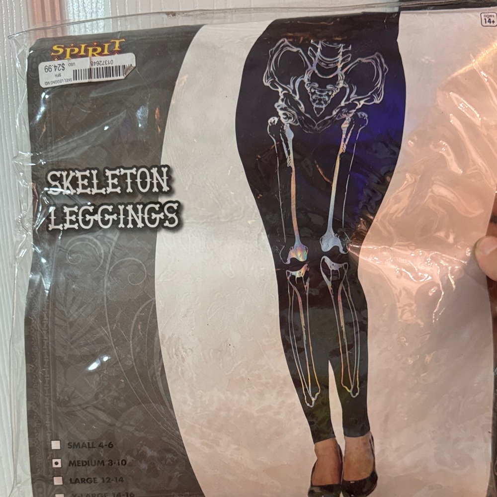Spirit Black Skeleton Design Leggings